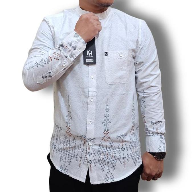 Kemko Dewasa KH Kemeja Koko Pria Lengan Panjang Bahan Katun Linen India Premium Ada Ukuran Jumbo Baj