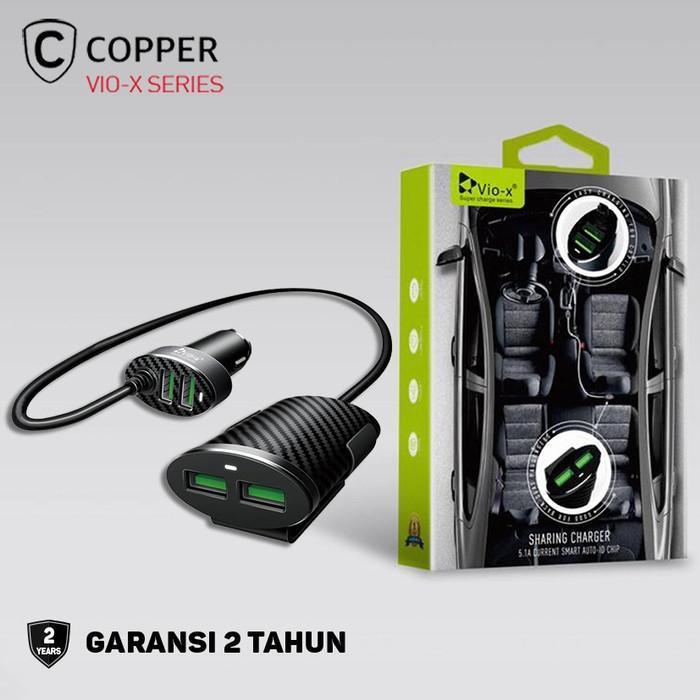 Copper Car Charger/Charger Mobil 4 Port Usb Original Dan Terpercaya