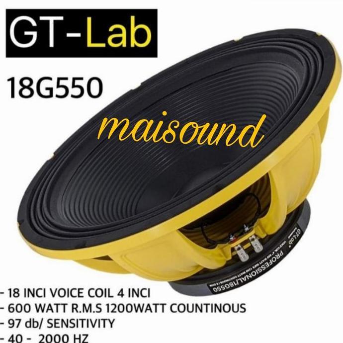 Speaker Komponen Gtlab 18G550 By Rdw 18 Inch Gt Lab 18 G550 18G 550 Ready
