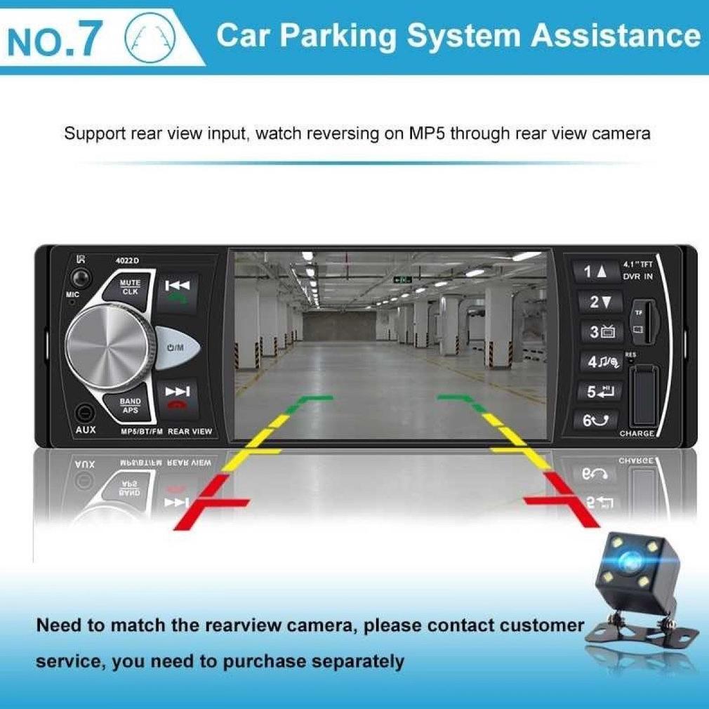 <Cod>Single Din 4022D Lcd 4.1 Inch Monitor Tape Audio Tape Mobil Bluetooth Mp5 Parkir Monitor Tape A