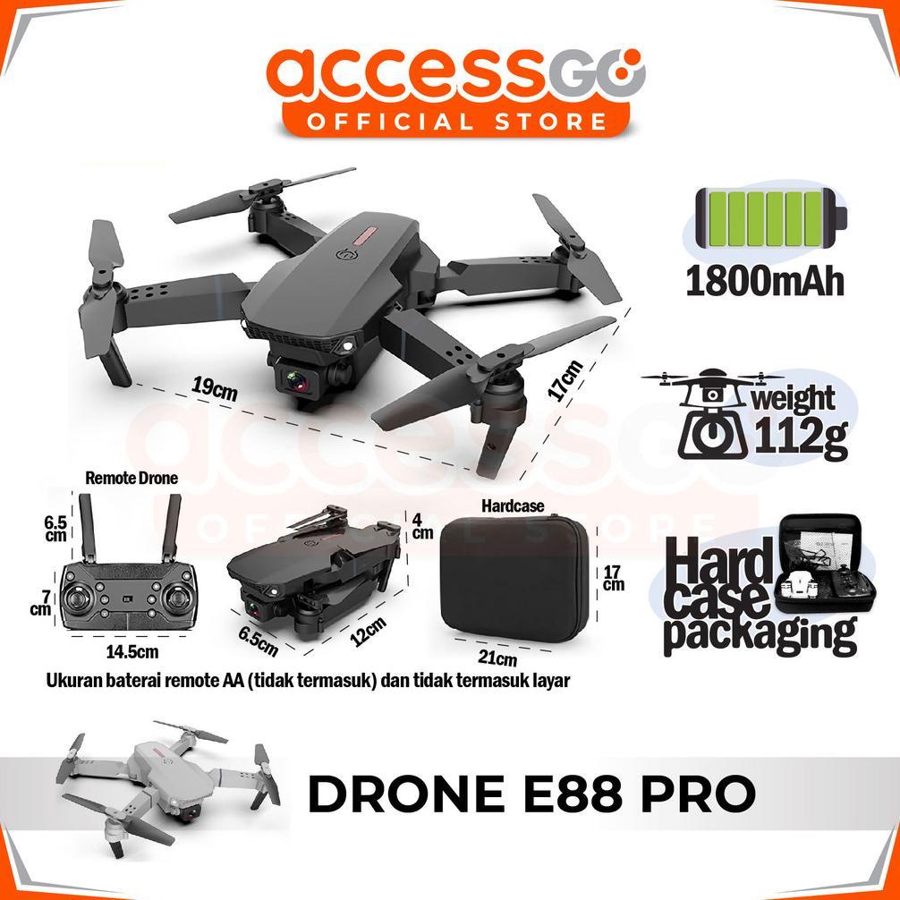 Drone E88Pro 4K Ultra Hd Foldable Drone Lipat Single Camera