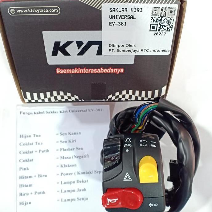 Promo saklar kiri ktc kytaco ev-381 universal/ saklar kiri hazard ktc kytaco Diskon