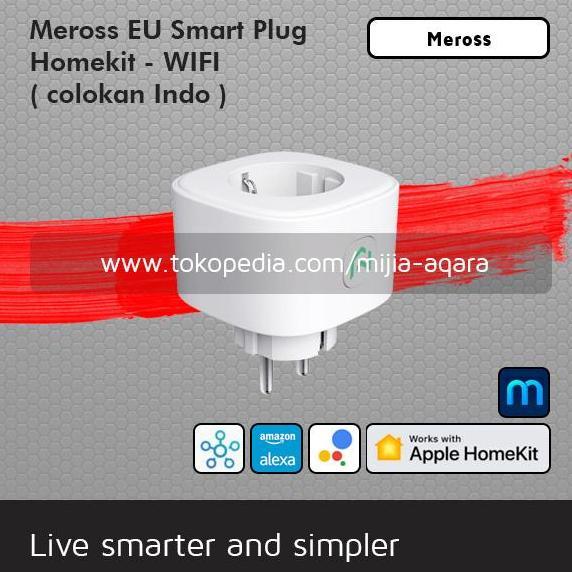 TERMURAH - Meross Smart Plug Colokan Soket Indo Homekit - Wifi