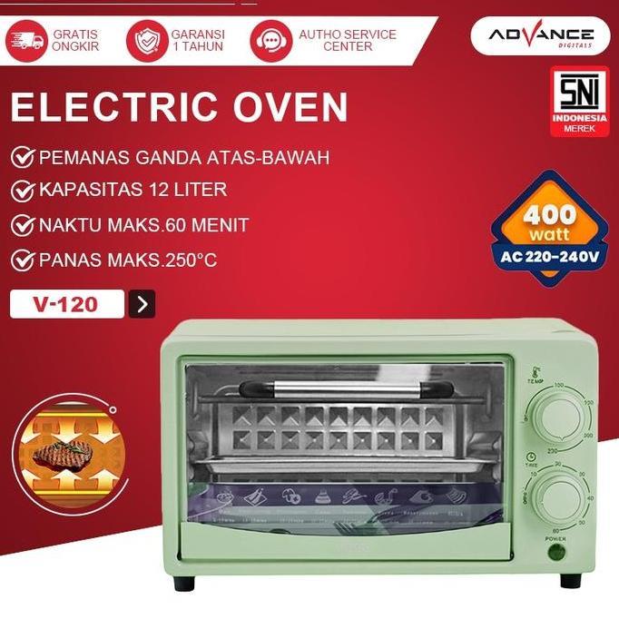 Advance Oven Listrik Low Watt V-120 Oven Mini Oven Low Watt 400watt Open Listrik Serbaguna Oven Low 