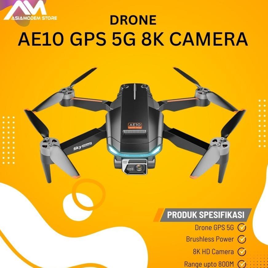 Drone Ae10 Mini Gps 5G 8K Camera Jernih Motor Brushless Optical Flow