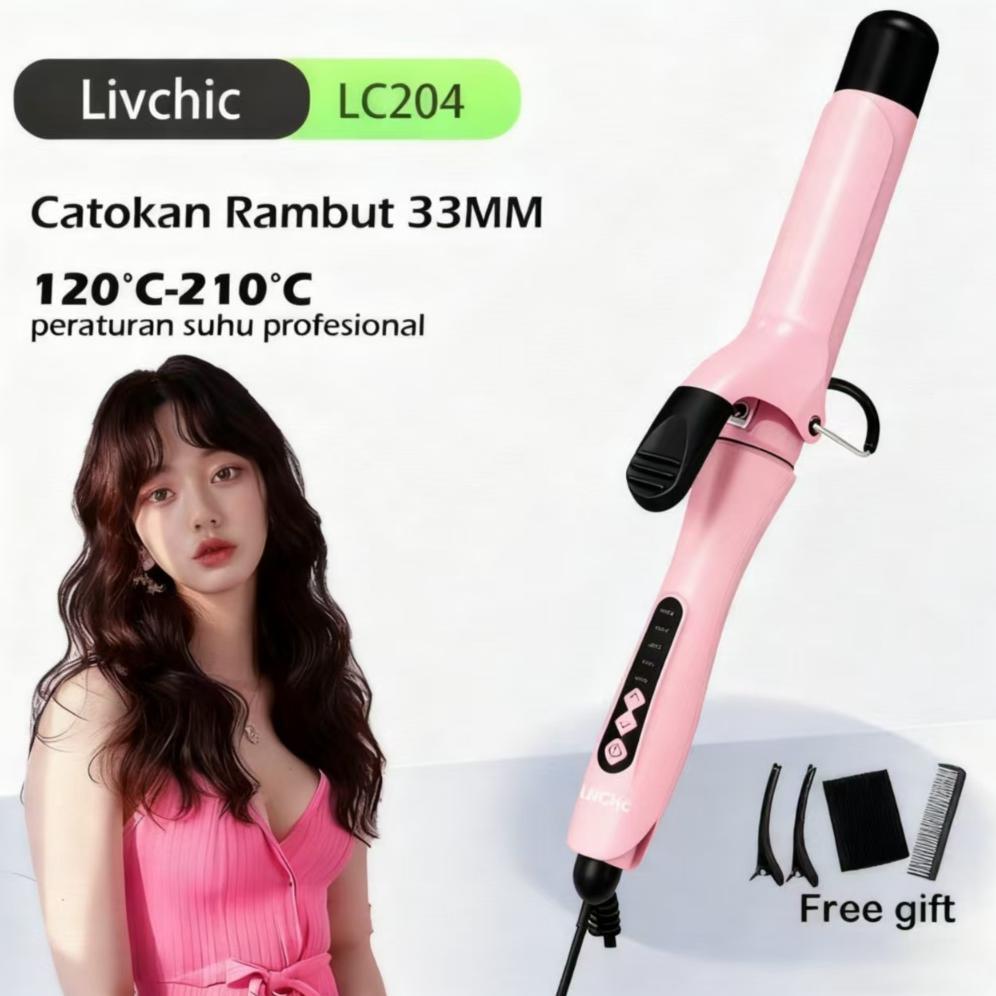 LivChic Keriting Catokan mini Rambut Curly catok 32mm LC204