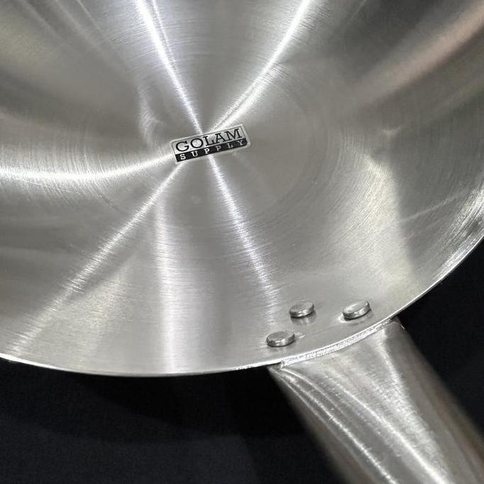 Wajan Wokpan Stainless Gagang Satu Wok Pan Kuali Penggorengan Tebal Co