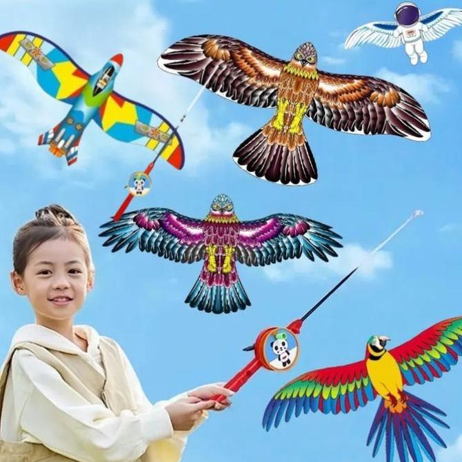 5 Jenis Layangan Set Joran Mainan Anak Layang Layang Karakter Layang-layang Pancing Dinamis  Layanga