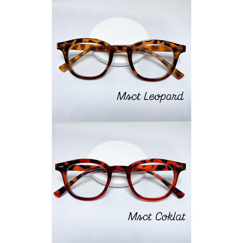 MURAH Kacamata Moscot MSCT Katarsis Fashion Pria Wanita Korea Hitam Bening Oval KEKINIAN