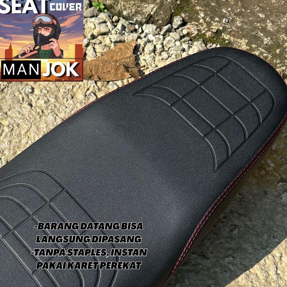 terlaris sarung jok motor tanpa staples pakai tali karet embos prima