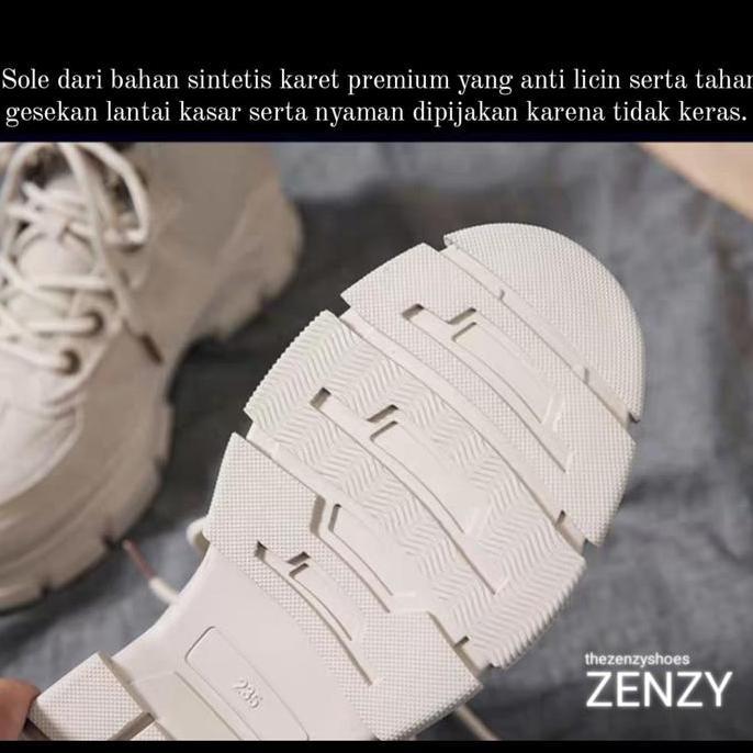 TZS Zenzy Timo Boots Korea Design - Sepatu Boots Wanita - Sepatu Boots Korea Fashon Cewek canvas hig