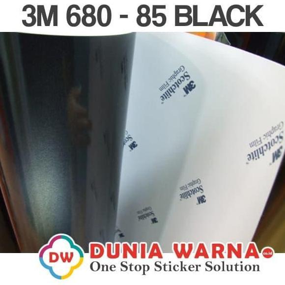 Amanbanget- 3M Scotchlite 680-85 Black Reflective Graphic Film 60Cm Stiker Meteran