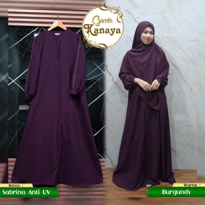 Grosir (Crs) Gamis Kanaya Set Pashmina Sabrina Anti Uv Premium
