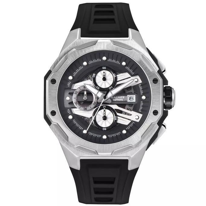 Ready JAM TANGAN BALMER 8818 B-8818MCT B8818 B 8818 MEN ANALOG QUARTZ MOVEMENT SPORT CHRONO BLACK SI