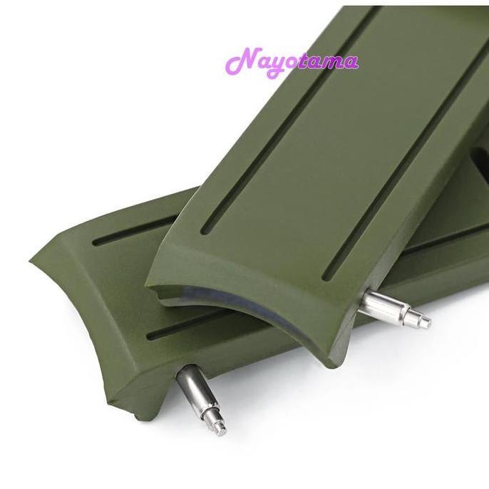 20mm CRAFTER BLUE CB02 Hijau Green Rubber Strap f SEIKO SUMO Curve End