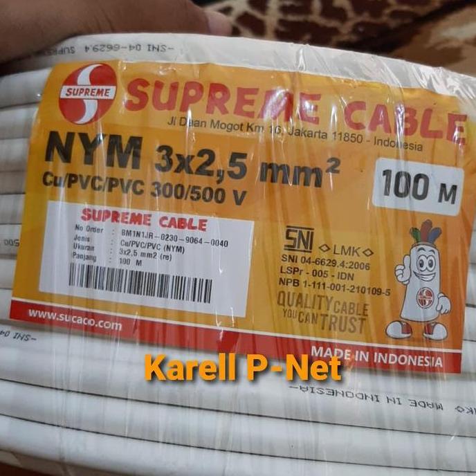 TERMURAH - supreme NYM 3x2,5 @100 meter