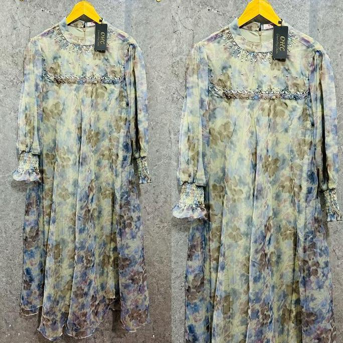 Sekarangaja- Gamis Nagita Dress Pesta Lebaran Premium Organza By Ohc - Kondangan Mewah - Dewasa, Mut