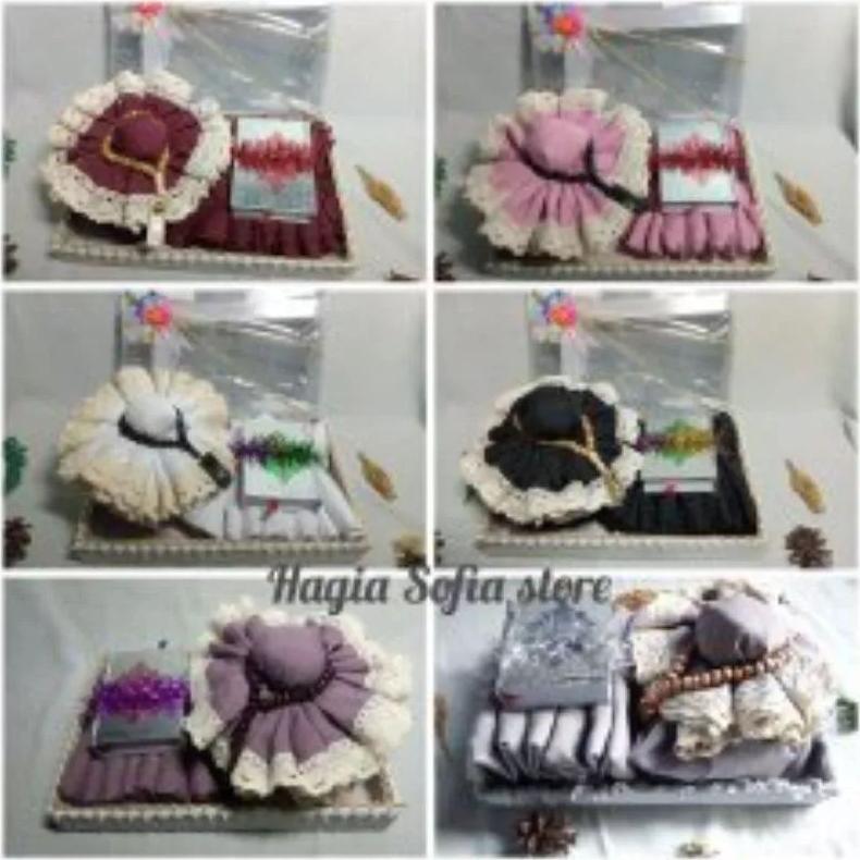 Termurah Part 2 Hampers Mukena Katun Renda Premium Free Box Tutup Mika  / Mukena Seserahan Pernikaha