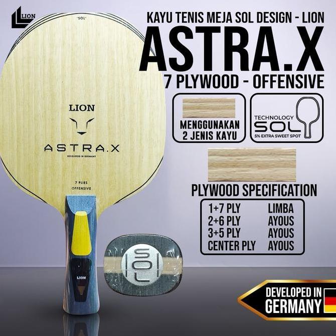 KAYU BET TENIS MEJA LION ASTRA X OFFEENSIVE ORIGINAL