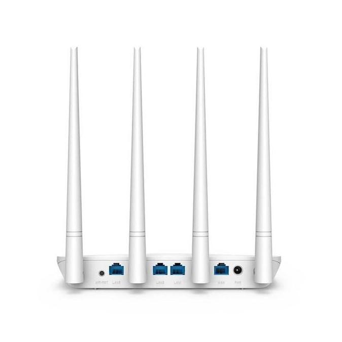 Tenda Modem F6 Wireless Router N300 dengan 4 Antena 5dbi Eksternal & Chip Qualcomm untuk Jangkauan W