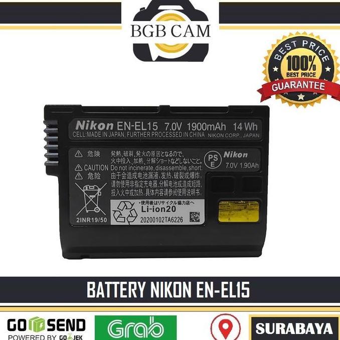 TERBARU - Battery EN-EL 15 Nikon D7000 D750 D7200 / EN-EL15 / ENEL 15 Baterai