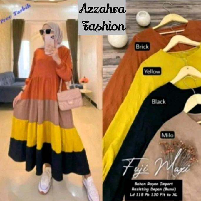 Murah  Gamis Fuji / Gamis Midi Fuji / Gamis Midi / Gamis Midi Pelangi / Gamis Susun / Gamis Polos / 