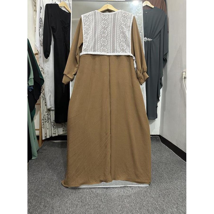 Flash Sale Baju Gamis Wanita Naira / Gamis Crinkle Premium / Gamis Elegan Simple / Gamis Elegan Mewa