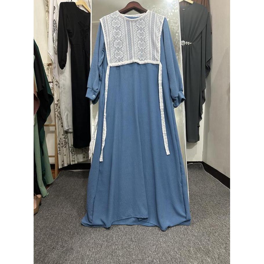 Viral  Baju Gamis Wanita Naira / Gamis Crinkle Premium / Gamis Elegan Simple / Gamis Elegan Mewah Ta