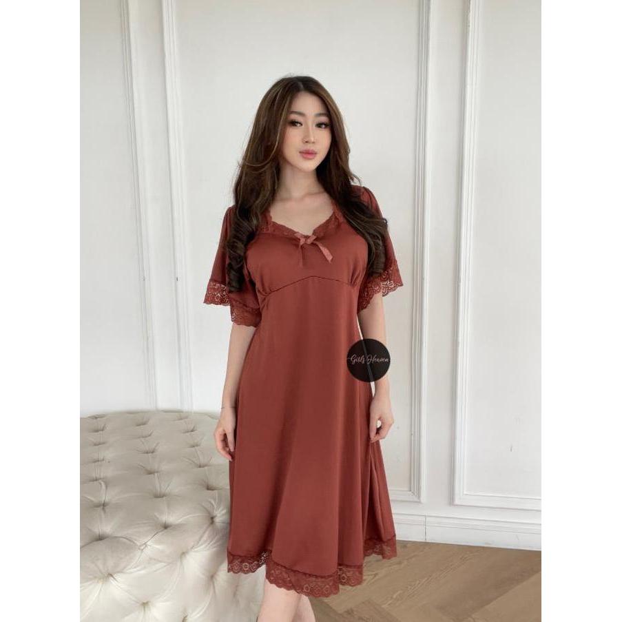 Cassie Sleepwear Dress Bisa Big Size [ Girlsheaven_id ]
