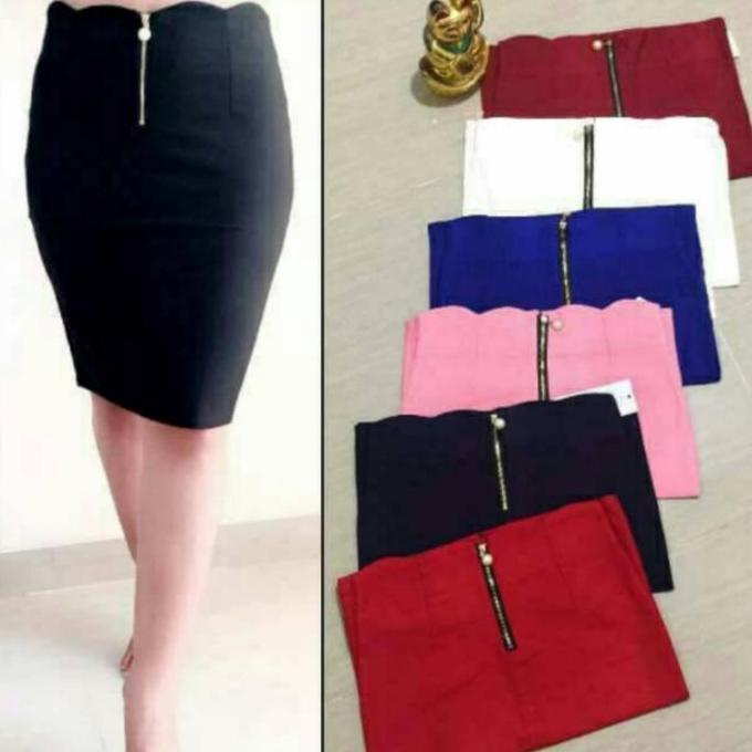 DF294 - / ROKK SPAN 668 / MS / ROK PENDEK WANITA / ROK WANITA / ROK SPAN HITAM / ANDROK KOREA / SEPA