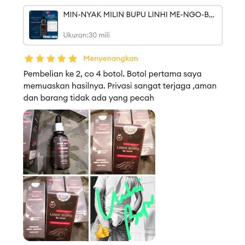 Promo Minyak Urut Linhi Bupu 30 Mili Bpom Aman Termurah