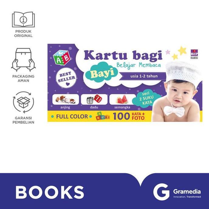 Kartu Bayi Belajar Membaca Usia 1-2 Tahun
