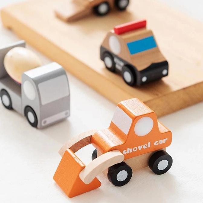 Mainan Kayu Wooden Minicar Miniso Mobil Mobilan / Mainan Anak