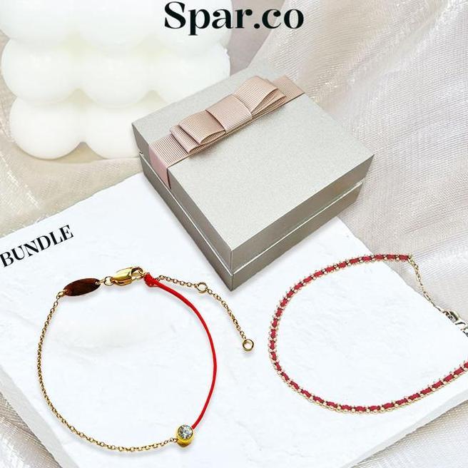 Spar.Co Gelang Pembawa Keberuntungan Dan Rezeki Nagita Benang Merah Hitam Inisial Huruf Custom Laser