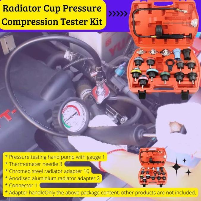 Radiator Cup Pressure Tester Set /  Alat Tes Tekanan Radiator