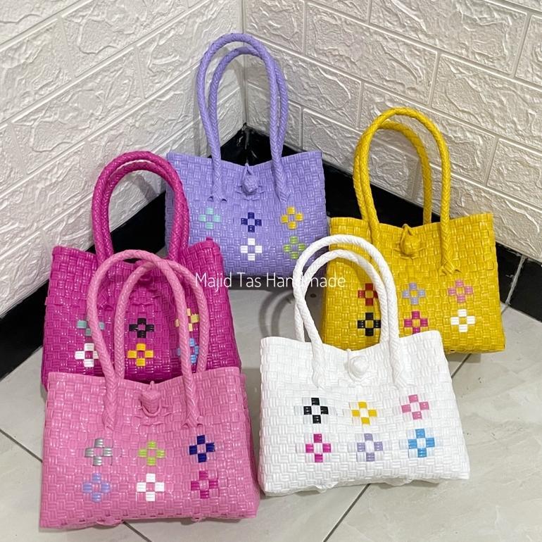 Readyy Tas Anyam Jali Model Bunga Kecil Original Majid Tas Handmade