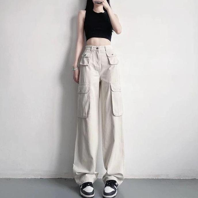 Discount Pantskuy -Celana Cargo Panjang -  Celana Cargo Saku Timbul - Combed Premium 12Oz - Celana H