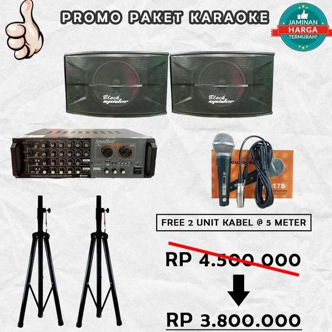 Promo PAKET KARAOKE SOUND SYSTEM BLACK SPIDER ORIGINAL DIJAMIN MURAH MERIAH Diskon
