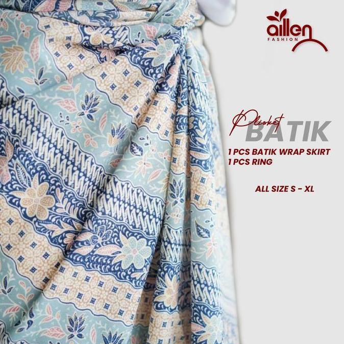 Rok Lilit Wanita Motif Batik Bahan Sutra Silk