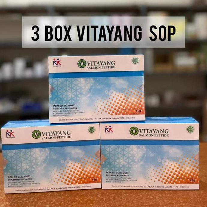 TERMURAH - Vitayang SOP Salmon Ovary Peptide Sertifikasi Jepang (3x15 Sachet@3gr)