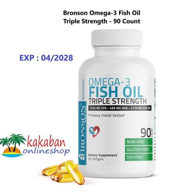 BEBAS ONGKIR - BRONSON Omega-3 Fish Oil Triple Strength