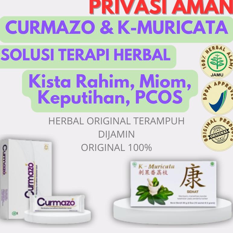 PAKET HERBAL CURMAZO & K MURICATA Herbal Kista dan Miom Kista Ovarium Kista Bartholin Sebasea Ginjal