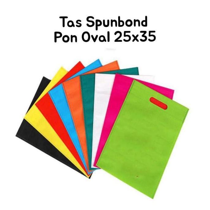 Tas Goodybag Oval 25x35 isi 20 Pcs Tas hidangan souvenir