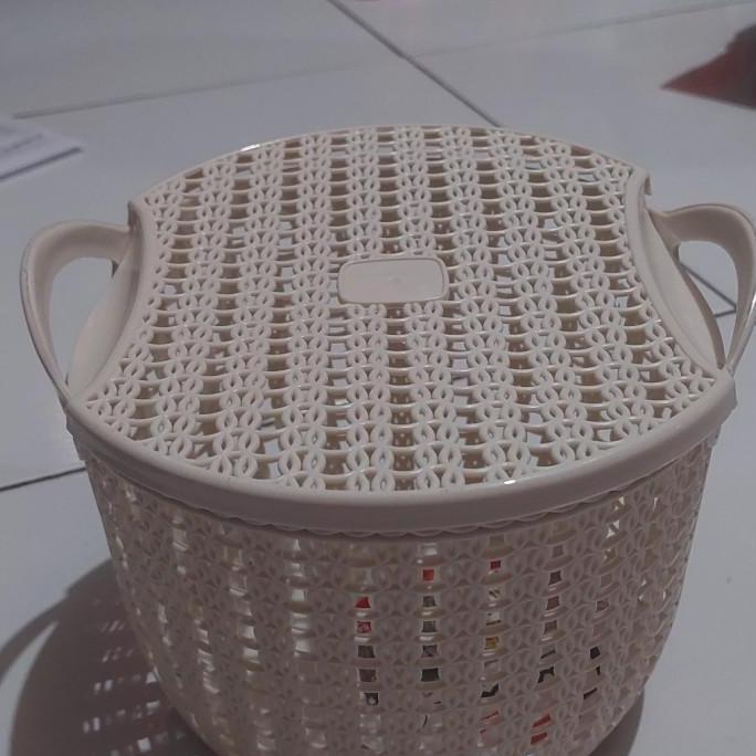 Keranjang topas tutup clio multifungsi /keranjang plastik tutup