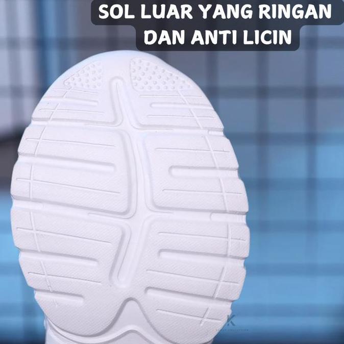 SEPATU SNEAKERS ANAK SEPATU SEKOLAH UNISEX HITAM POLOS RINGAN E ANTI SLIP