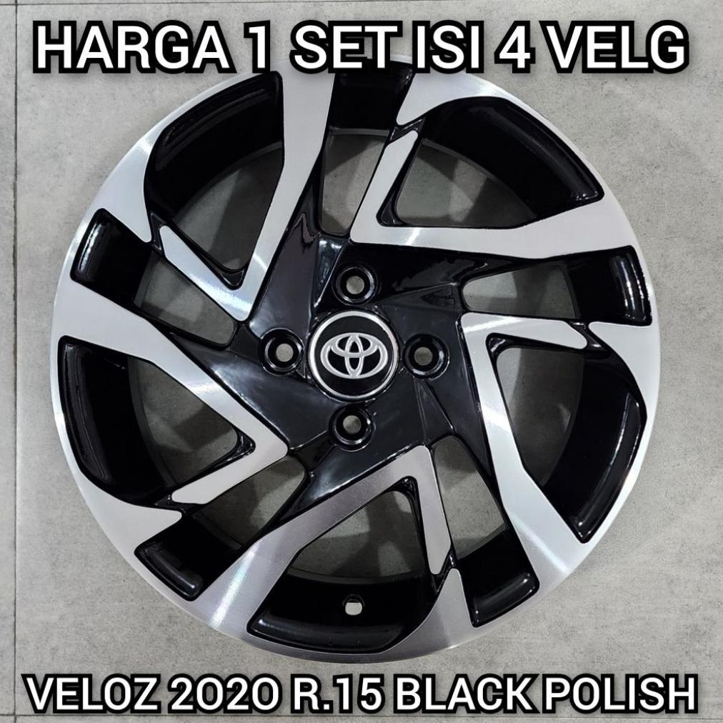 (HARGA U/ 4 VELG) VELG VELOZ 2O2O R.15 model ORI FREE ONGKIR, FREE PAKING KAYU & FREE PENTIL TUBELES