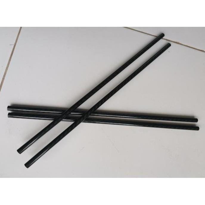 33Cm Pipa Karbon carbon Tube 3K OD diameter 8mm ID 6mm Panjang 330mm