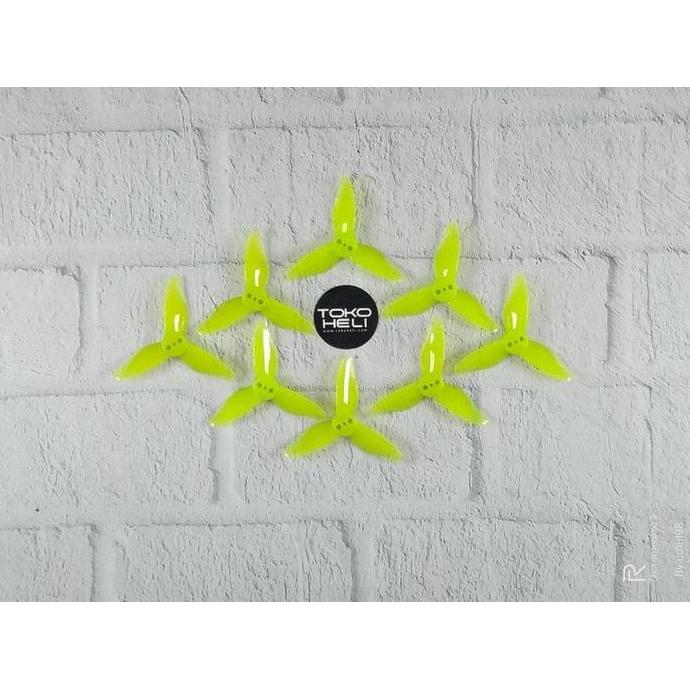 4 Pair Gemfan Hurricane 2023 3 Blade 2" Propeller - Yellow