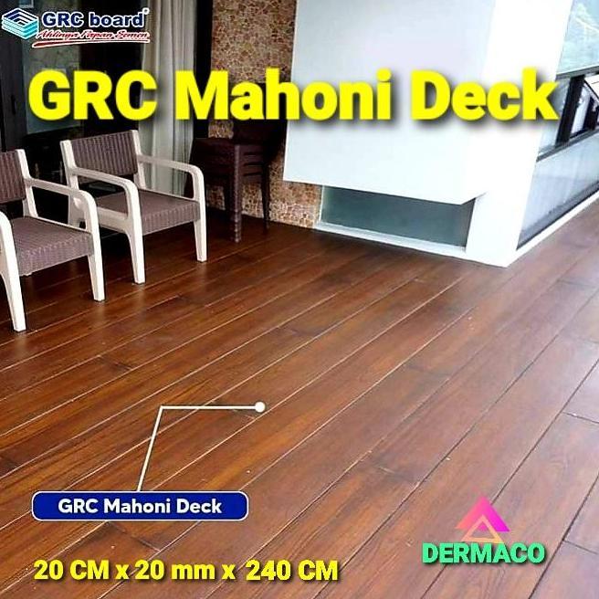 GRC MAHONI DECK 20 mm x 20 CM x 240 CM / DECK GRC / PAPAN GRC TEBAL murah