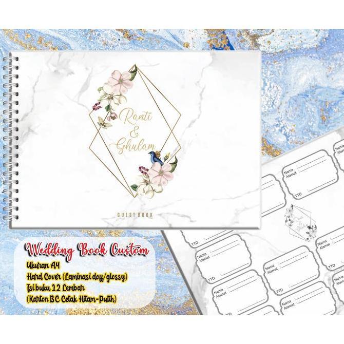 Ready WEDDING BOOK / BUKU TAMU CUSTOM HARD COVER SPIRAL